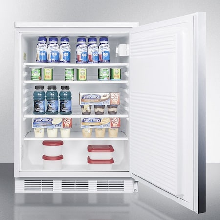 Summit Appliance Div. Summit  Commercial Built In Undercounter Refrigerator W/Lock 5.5 Cu. Ft. White FF7LWSSHH